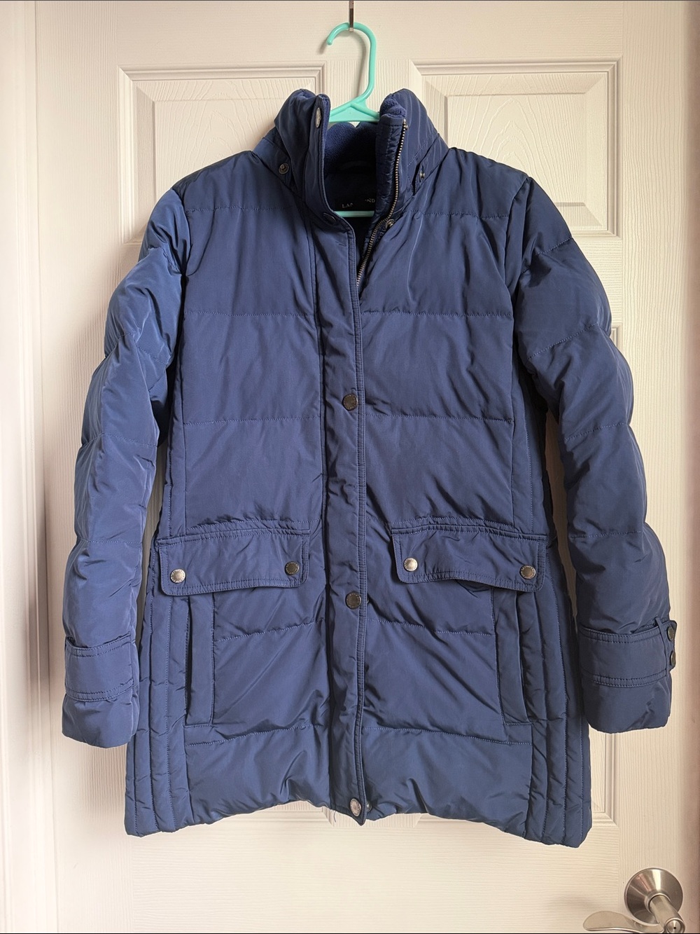 Lands' End Women’s Navy Puffer Coat